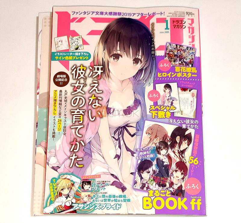 加藤恵の魅力満載付録で通販全滅のドラゴンマガジン2020年1月号が店頭で買えた