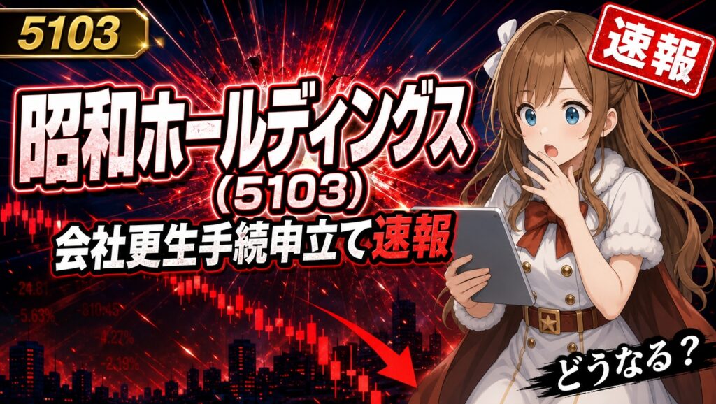 昭和ホールディングス(5103) 会社更生手続申立て速報｜代表取締役不在から子会社喪失、上場廃止危機へ 低位株投資家が直面する現実的なリスク