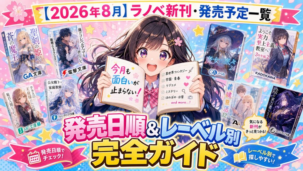【2026年8月】ラノベ新刊・発売予定一覧｜発売日順＆レーベル別完全ガイド