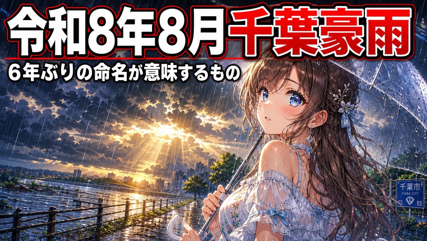 「令和8年8月千葉豪雨」と命名｜6年ぶりの命名が意味するもの、日本と世界の豪雨記録から読み解く