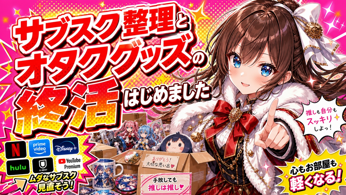 サブスク整理とオタクグッズの終活はじめました