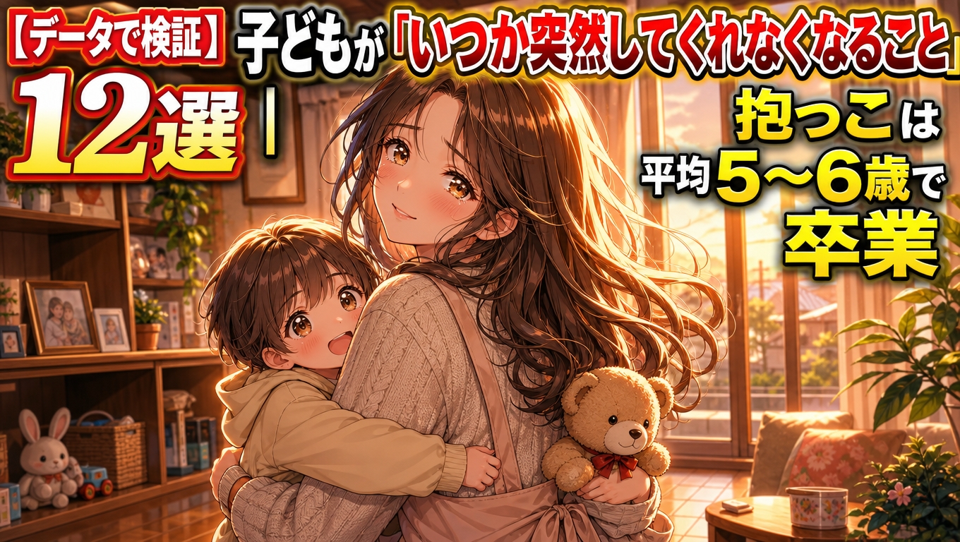 【データで検証】子どもが「いつか突然してくれなくなること」12選｜抱っこは平均5〜6歳で卒業