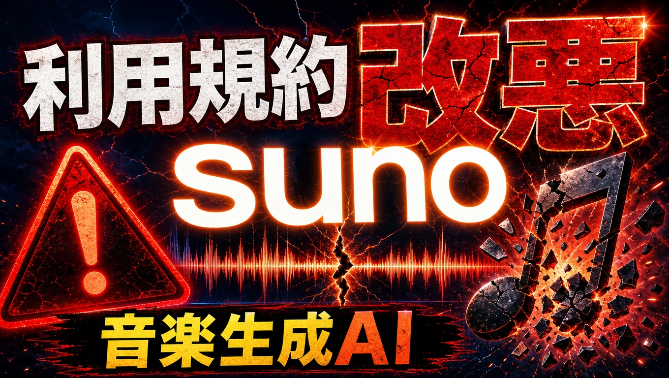 音楽生成AI『suno』が利用規約を大幅改悪