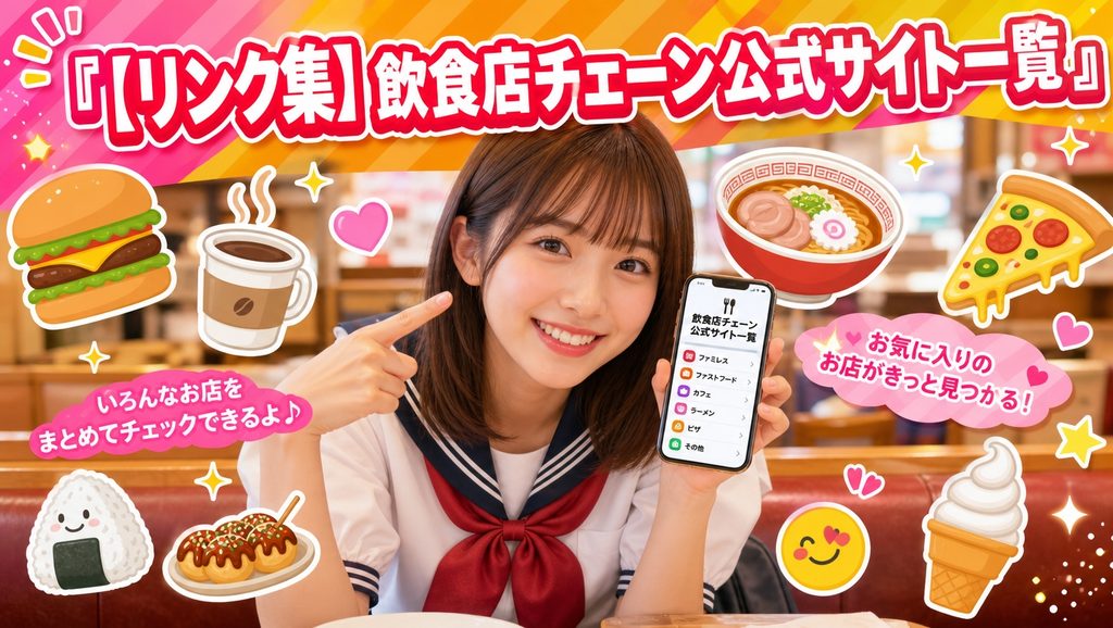 【リンク集】飲食店チェーン公式サイト一覧